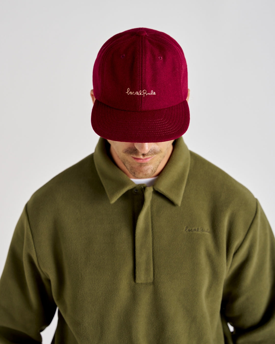 Wool Cap - Burgundy-2