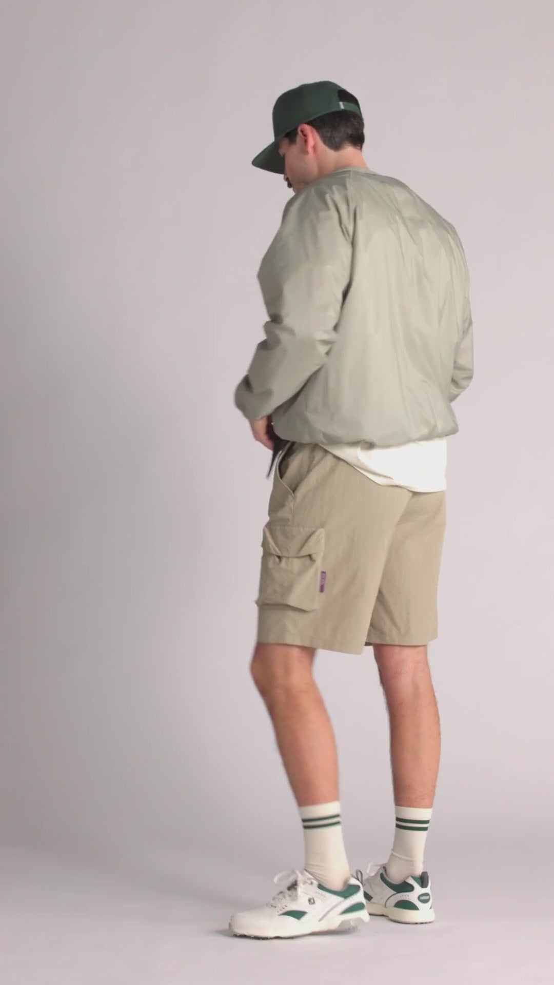 Crewneck Windbreaker - Seagrass Green-8